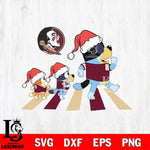 Florida State Seminoles Family Bluey Walking Christmas Svg Eps Dxf Png File, Digital Download, Instant Download