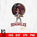 Florida State Seminoles Fan Girl Svg Eps Dxf Png File, Digital Download, Instant Download
