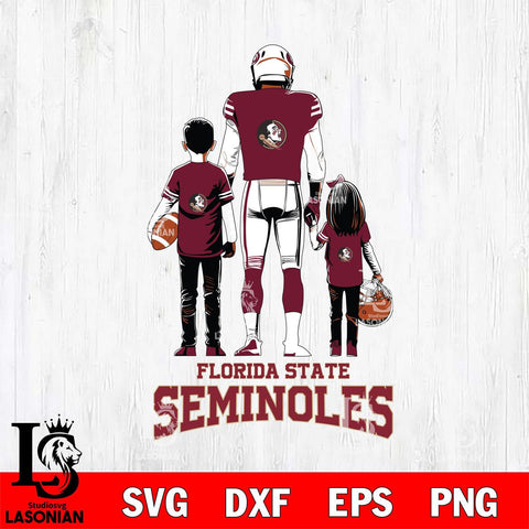 Florida State Seminoles Father And Child Football SVG DXF EPS PNG FILE,NCAA SVG, Father day Digital Download,Instant Download, Silhouette