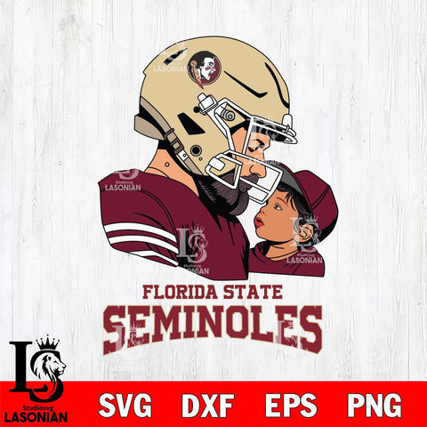 Florida State Seminoles Father And Child Rugby SVG DXF EPS PNG FILE,NCAA SVG, Father day Digital Download,Instant Download, Silhouette