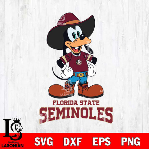 Florida State Seminoles Goofy Cowboy Sport SVG DXF EPS PNG FILE,NCAA svg ,Football Digital Download,Instant Download, Silhouette