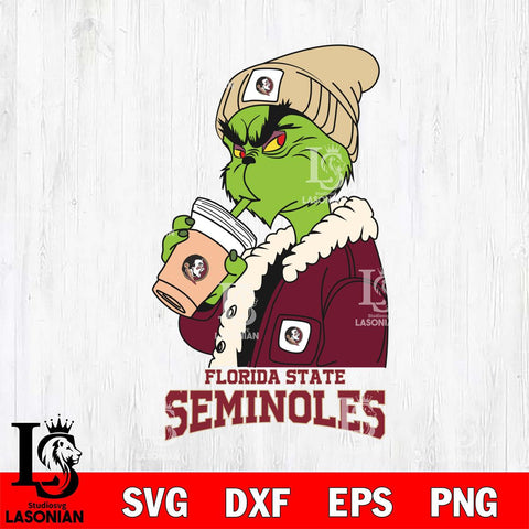Florida State Seminoles Grinch Bougie Football Svg Eps Dxf Png File, Digital Download, Instant Download