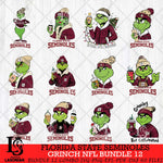 Florida State Seminoles Grinch NCAA Bundle 12 SVG Eps Dxf Png File, Digital Download, Instant Download