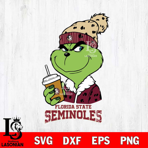 Florida State Seminoles Grinch hat Svg Eps Dxf Png File, Digital Download, Instant Download