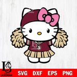 Florida State Seminoles Hello Kitty Cheerleader 5 Svg Eps Dxf Png File, Digital Download, Instant Download