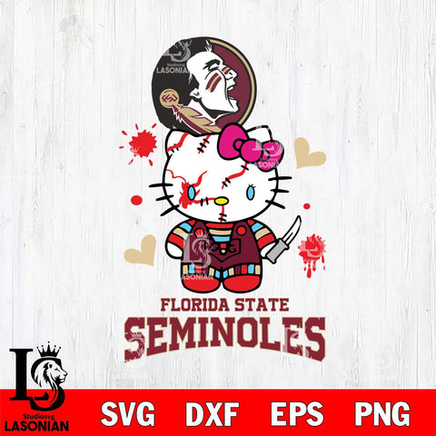 Florida State Seminoles Hello Kitty Horror 2 Svg Eps Dxf Png File, Digital Download