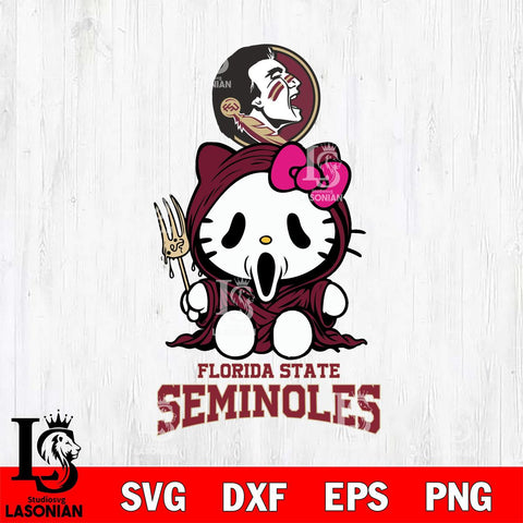 Florida State Seminoles Hello Kitty Horror 4 Svg Eps Dxf Png File, Digital Download