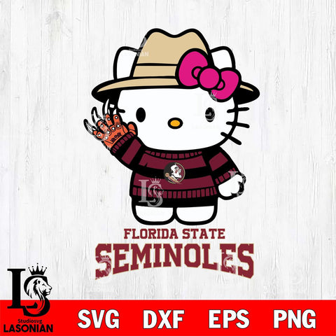 Florida State Seminoles Hello Kitty Horror 6 Svg Eps Dxf Png File, Digital Download