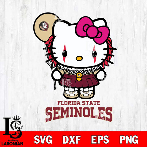 Florida State Seminoles Hello Kitty Horror 7 Svg Eps Dxf Png File, Digital Download
