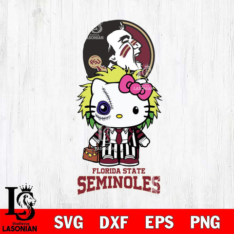 Florida State Seminoles Hello Kitty Horror 8 Svg Eps Dxf Png File, Digital Download