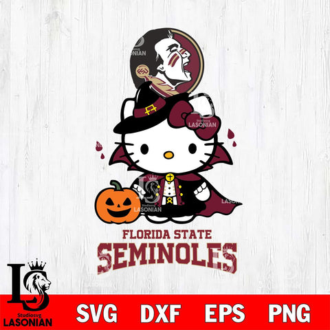 Florida State Seminoles Hello Kitty Horror 9 Svg Eps Dxf Png File, Digital Download