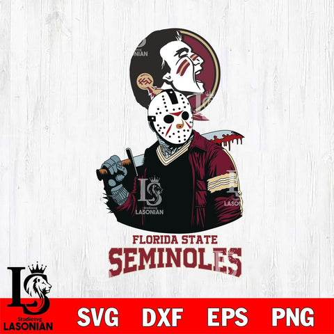 Florida State Seminoles Jason Voorhees 10 Svg Eps Dxf Png File, Digital Download