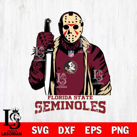 Florida State Seminoles Jason Voorhees Horror 3 Svg Eps Dxf Png File, NCAA svg, Digital Download, Instant Download