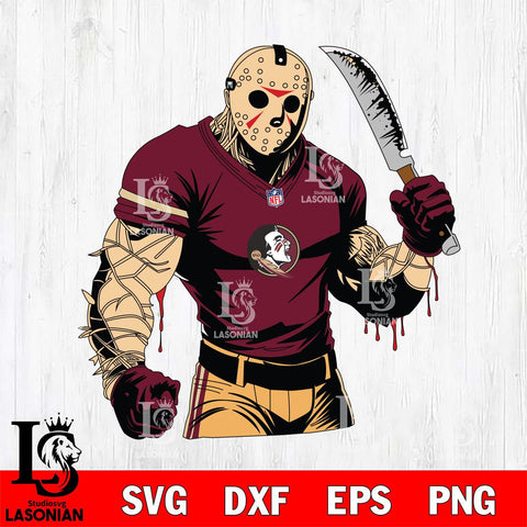 Florida State Seminoles Jason Voorhees Horror 8 Svg Eps Dxf Png File, NCAA svg, Digital Download, Instant Download