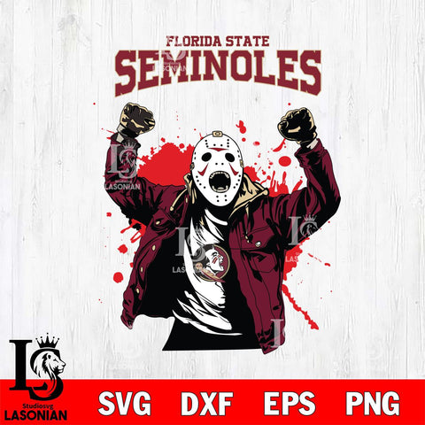 Florida State Seminoles Jason Voorhees Horror Halloween 3 Svg Eps Dxf Png File, NCAA svg, Digital Download, Instant Download