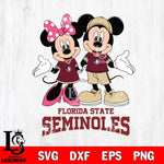Florida State Seminoles Mickey Minnie Mouse Sport Svg Eps Dxf Png File, NCAA svg , File Cut , Digital Download , Instant Download, Cut Svg Files