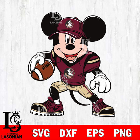 Florida State Seminoles Mickey Mouse Svg Eps Dxf Png File, NCAA svg, Digital Download, Instant Download