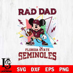 Florida State Seminoles Mickey Mouse Sport Rad Dad SVG DXF EPS PNG FILE, NCAA File Cut,Digital Download,Instant Download