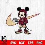 Florida State Seminoles Mickey Wearing Hoodie Sport Svg Eps Dxf Png File, NCAA svg, Digital Download, Instant Download