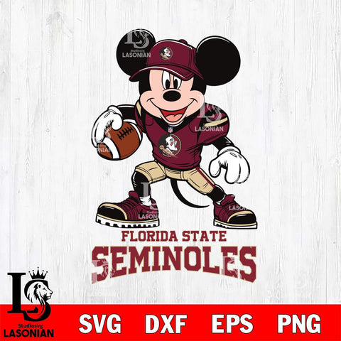 Florida State Seminoles Mikey Mouse Disney, Svg Eps Dxf Png File, Digital Download