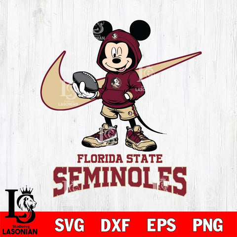 Florida State Seminoles Mikey Mouse Disney NIKE, Svg Eps Dxf Png File, Digital Download