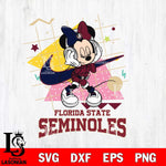 Florida State Seminoles Minnie Mouse Dancing SVG DXF EPS PNG FILE, NCAA File Cut,Digital Download,Instant Download