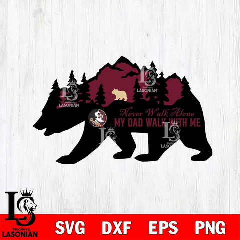 Florida State Seminoles My Dad Walk With Me Svg Eps Dxf Png File, Digital Download, Instant Download