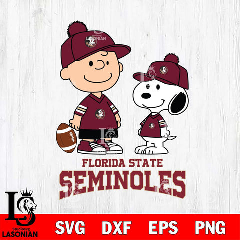 Florida State Seminoles Peanuts Snoopy Friends Football SVG DXF EPS PNG FILE,Snoopy File Cut, NCAA Digital Download,Instant Download,Christmas Silhouette
