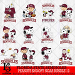 Florida State Seminoles Peanuts Snoopy Player NCAA Bundle 12 SVG DXF EPS PNG FILE,Snoopy File Cut, bundle NCAA Digital Download,Instant Download, Silhouette
