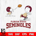Florida State Seminoles Peanuts play football SVG DXF EPS PNG FILE,Snoopy File Cut, NCAA Digital Download,Instant Download,Christmas Silhouette