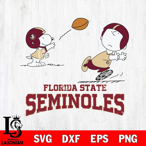 Florida State Seminoles Peanuts play football SVG DXF EPS PNG FILE,Snoopy File Cut, NCAA Digital Download,Instant Download,Christmas Silhouette
