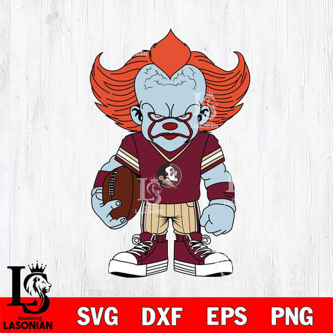 Florida State Seminoles Pennywise Horror Sport 11 Svg Eps Dxf Png File, Digital Download