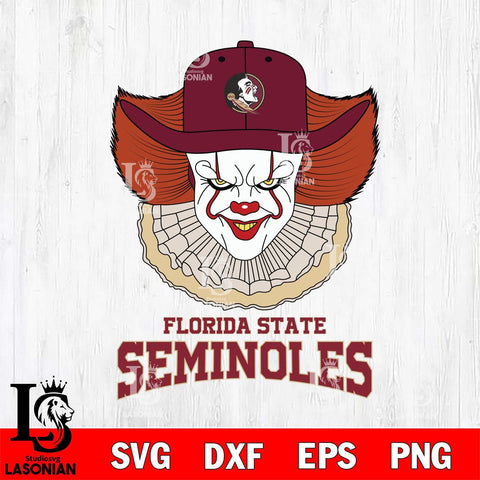 Florida State Seminoles Pennywise Horror Sport 12 Svg Eps Dxf Png File, Digital Download