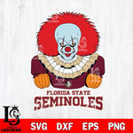 Florida State Seminoles Pennywise Horror Sport 3 Svg Eps Dxf Png File, Digital Download
