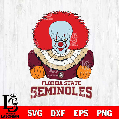 Florida State Seminoles Pennywise Horror Sport 3 Svg Eps Dxf Png File, Digital Download