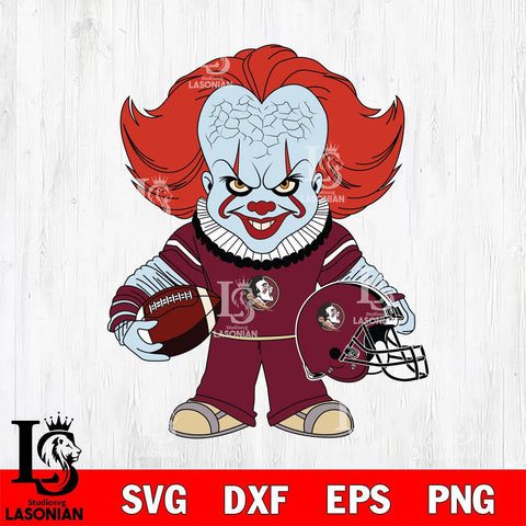Florida State Seminoles Pennywise Horror Sport Svg Eps Dxf Png File, Digital Download
