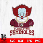 Florida State Seminoles Pennywise Horror Sport 5 Svg Eps Dxf Png File, Digital Download