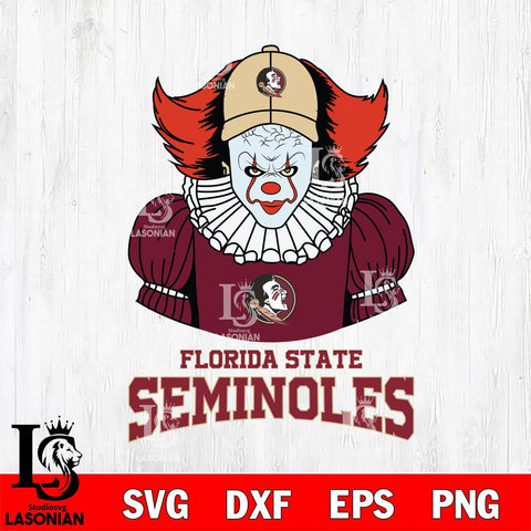 Florida State Seminoles Pennywise Horror Sport 7 Svg Eps Dxf Png File, Digital Download