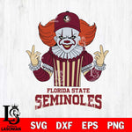 Florida State Seminoles Pennywise Horror Sport 8 Svg Eps Dxf Png File, Digital Download