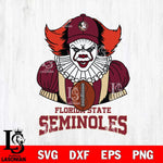 Florida State Seminoles Pennywise Horror Sport 9 Svg Eps Dxf Png File, Digital Download