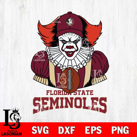 Florida State Seminoles Pennywise Horror Sport 9 Svg Eps Dxf Png File, Digital Download