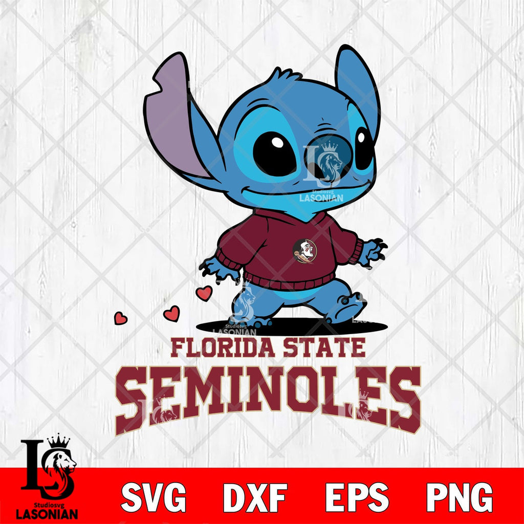 Fsu Cartoon Florida State Seminoles Stitch walking cartoon File cut , Football ...