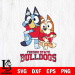 Fresno State Bulldogs Bluey & Bingo Svg Eps Dxf Png File, NCAA svg, Digital Download, Instant Download