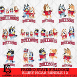 Fresno State Bulldogs Bluey Dace Mode NCAA Bundle 12 SVG Eps Dxf Png File, Digital Download, Instant Download