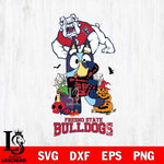 Fresno State Bulldogs Bluey Halloween NCAA 2 Svg Eps Dxf Png File, Digital Download, Instant Download