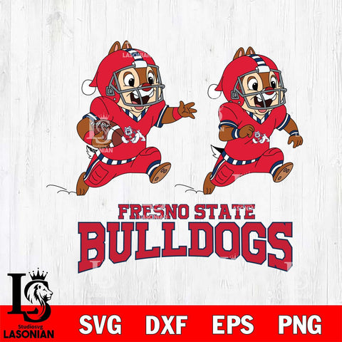 Fresno State Bulldogs Chip & Dale Football Cricut,Christmas SVG DXF EPS PNG FILE, NCAA Digital Download,Instant Download, Silhouette