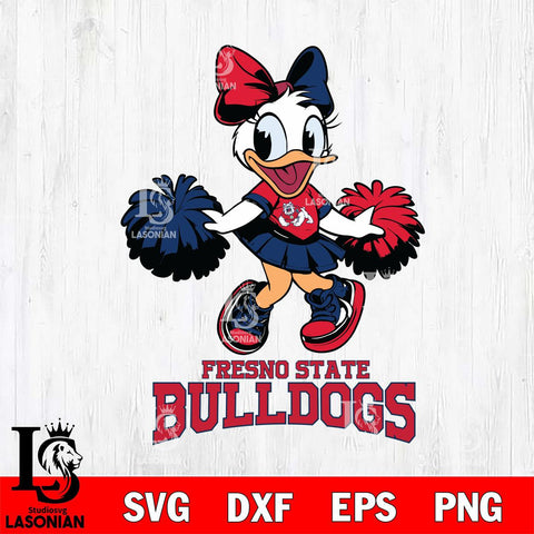 Fresno State Bulldogs Daisy Duck Cheerleader Disney, Svg Eps Dxf Png File, Digital Download