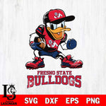 Fresno State Bulldogs Donal Duck Disney, Svg Eps Dxf Png File, Digital Download