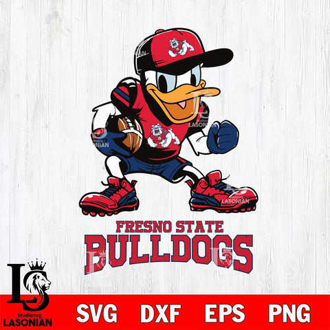 Fresno State Bulldogs Donal Duck Disney, Svg Eps Dxf Png File, Digital Download