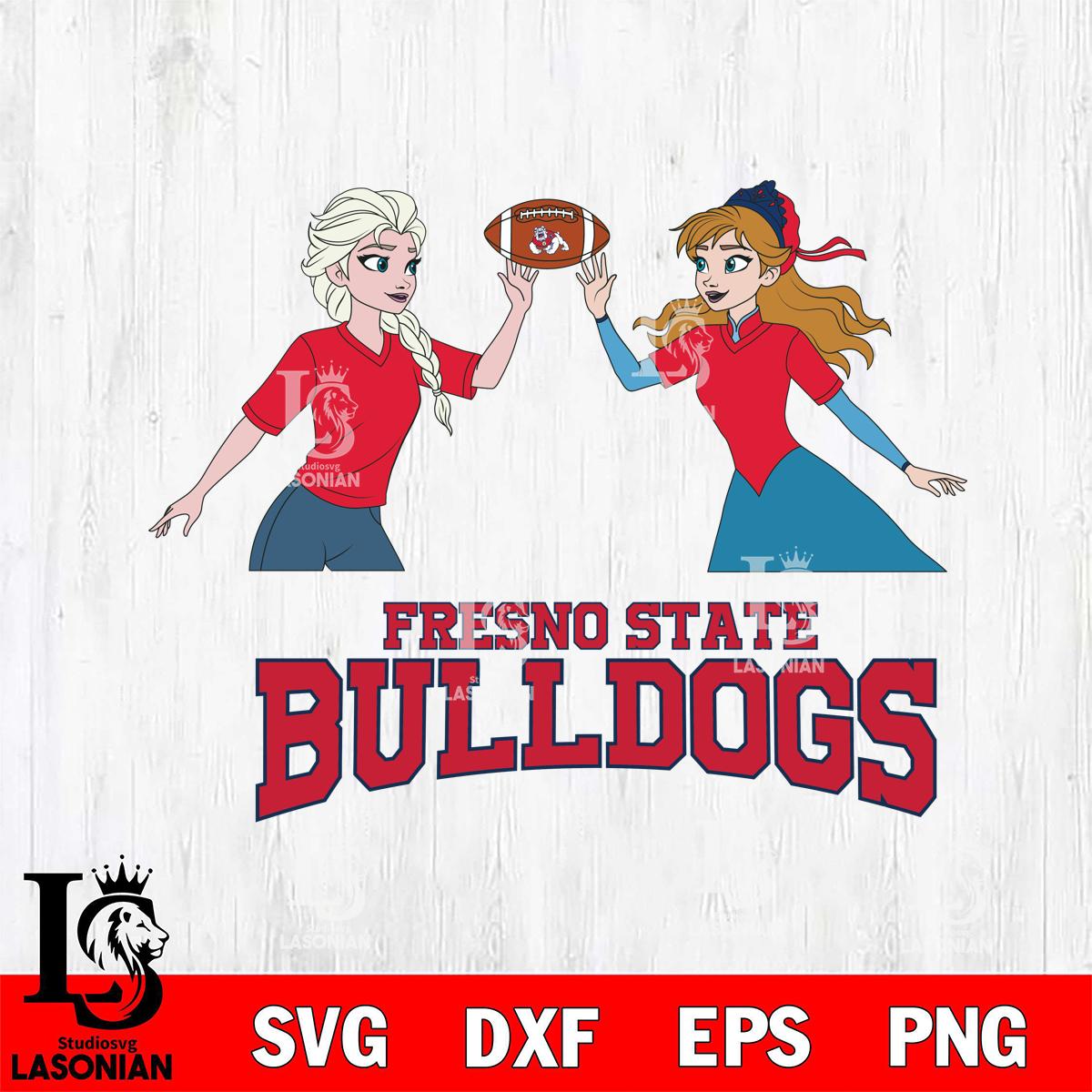 Fresno State Bulldogs Elsa & Anna Football – lasoniansvg
